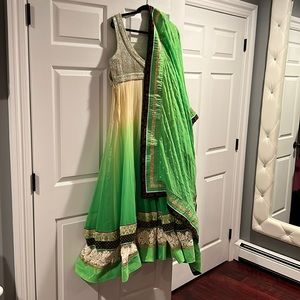 custom ombré anarkali